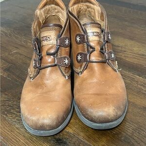 PIKOLINOS Tan Leather Womens  Boots
